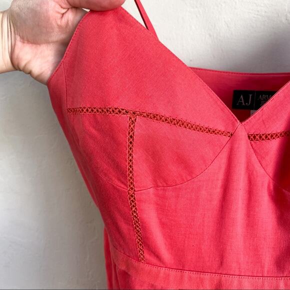 Armani Coral Pink Sleeveless Dress Size‎ 10 - Picture 7 of 7